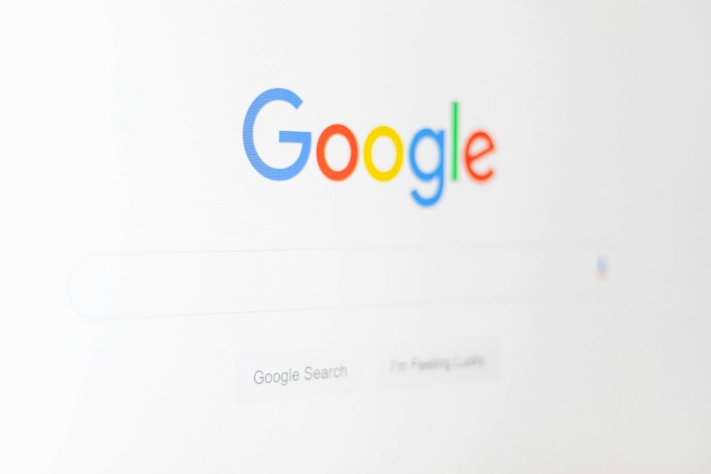 Página de inicio de Google. Guia de Google listing y ads.